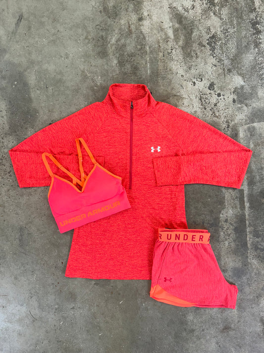 Under Armour Orange Set - Sports Bra / Shorts