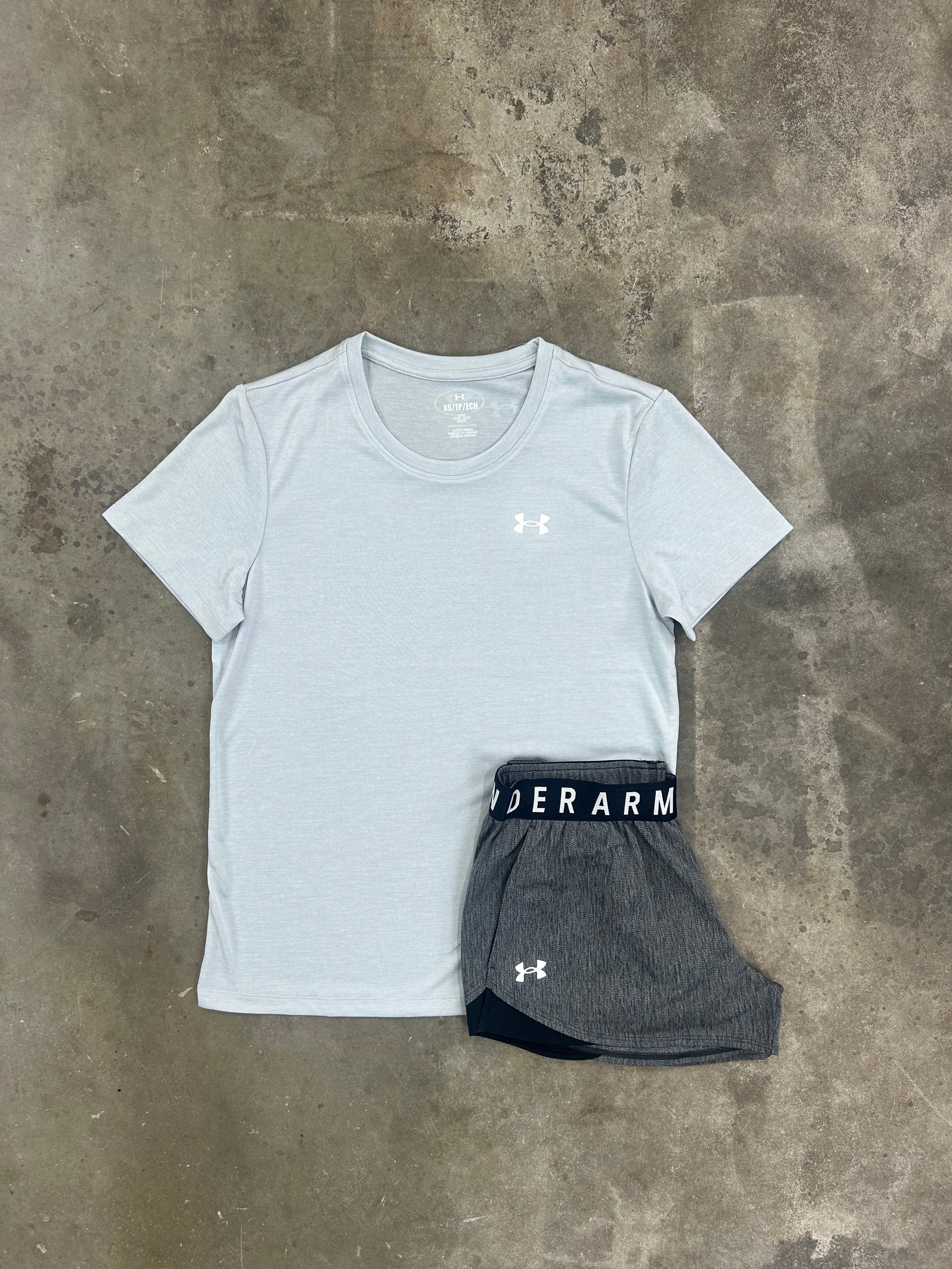 Under Armour Grey Twist Set - T Shirt / Shorts