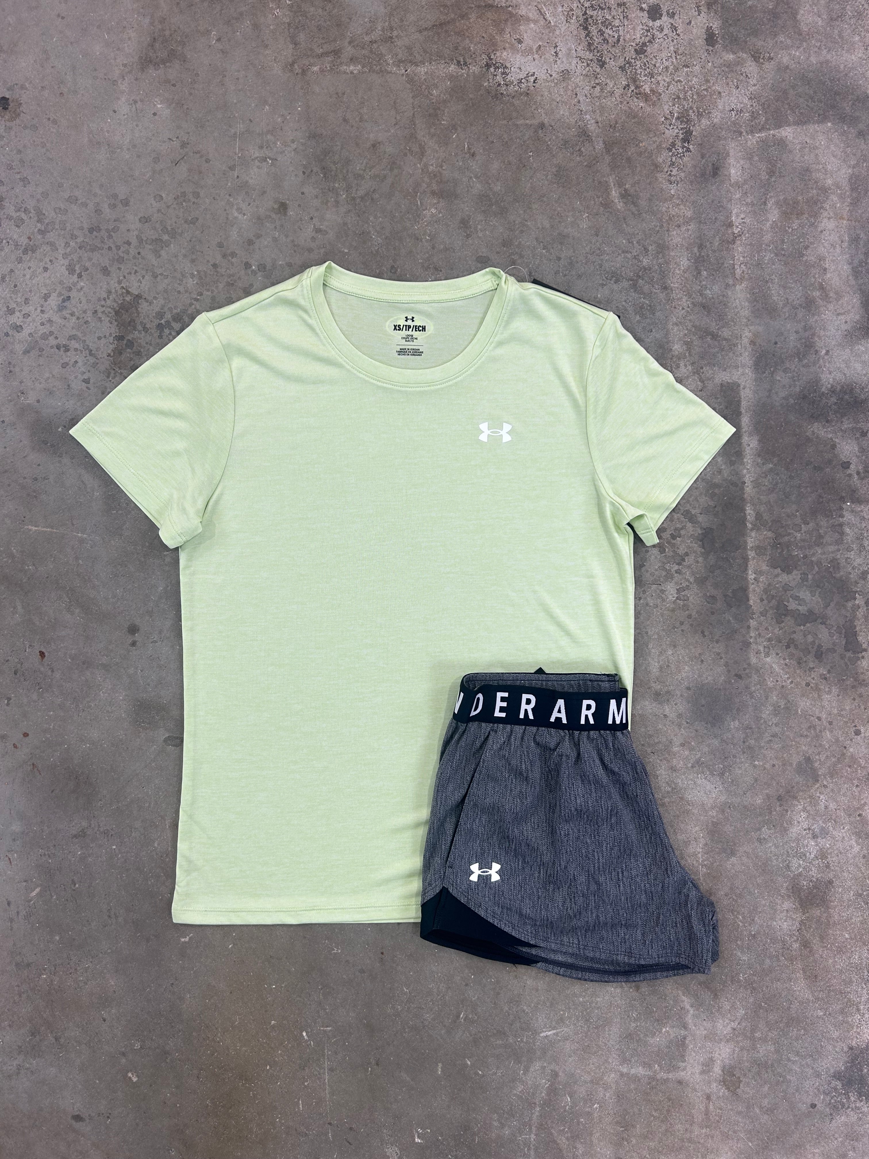 Under Armour Lime Set - T Shirt / Shorts