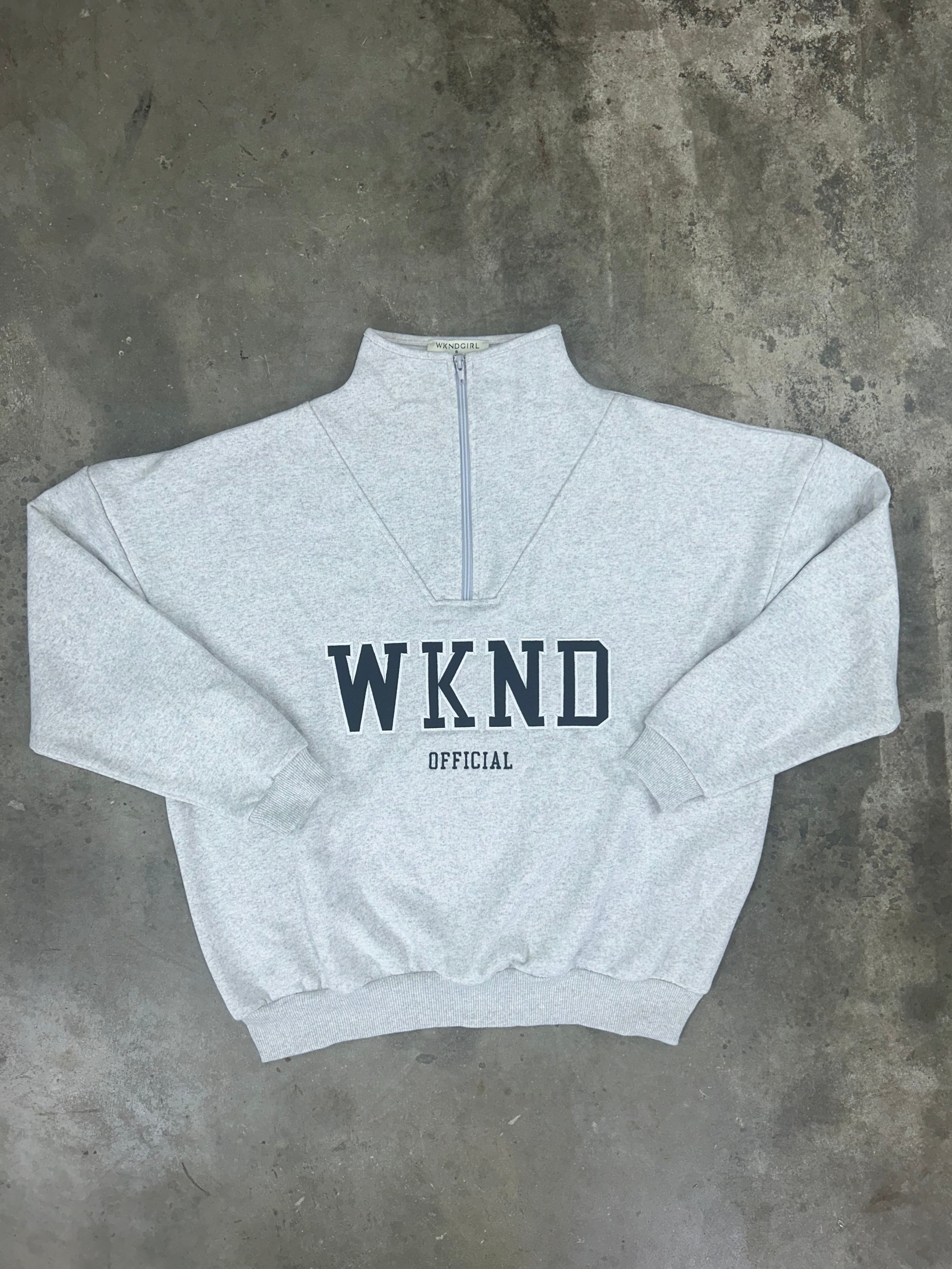 WKND Girl Half Zip Sweatshirt - Grey